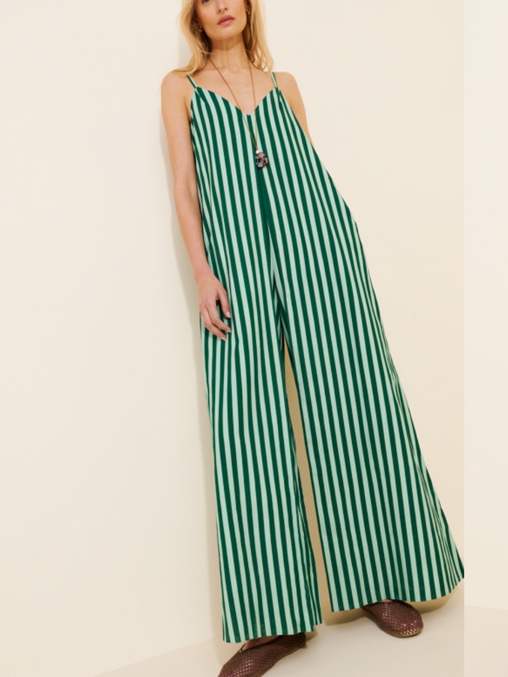 Hutch by Anthropologie Linen Blend Wide Leg Jumpsuit
